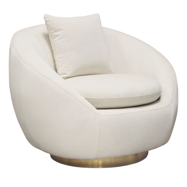 Light Cream Celine Swivel Chair By Diamond Sofa 10