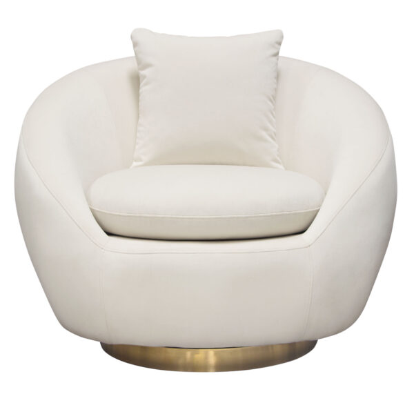Light Cream Celine Swivel Chair By Diamond Sofa 9