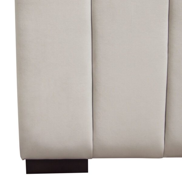 Light Gray Velvet Venus Low Profile Bed By Diamond Sofa 15