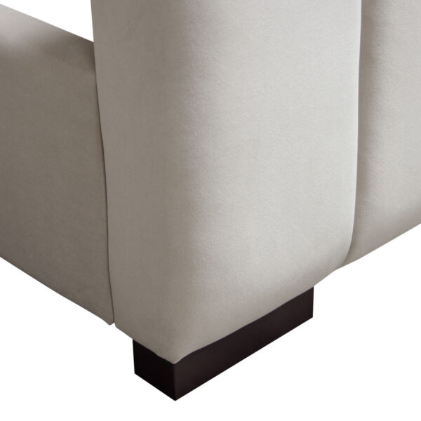 Light Gray Velvet Venus Low Profile Bed By Diamond Sofa 13