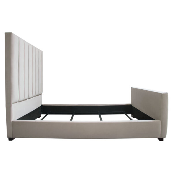 Light Gray Velvet Venus Low Profile Bed By Diamond Sofa 11
