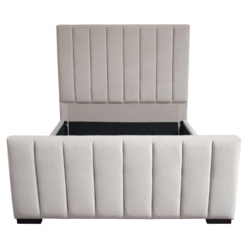 Light Gray Velvet Venus Low Profile Bed By Diamond Sofa
