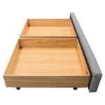 Gray Fabric Beverly Platform Bed w/ Footboard Storage By Diamond Sofa 21