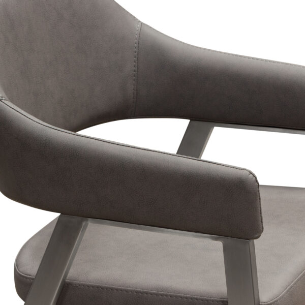 Gray Brushed Stainless Steel Adele Dining Chair By Diamond Sofa 12