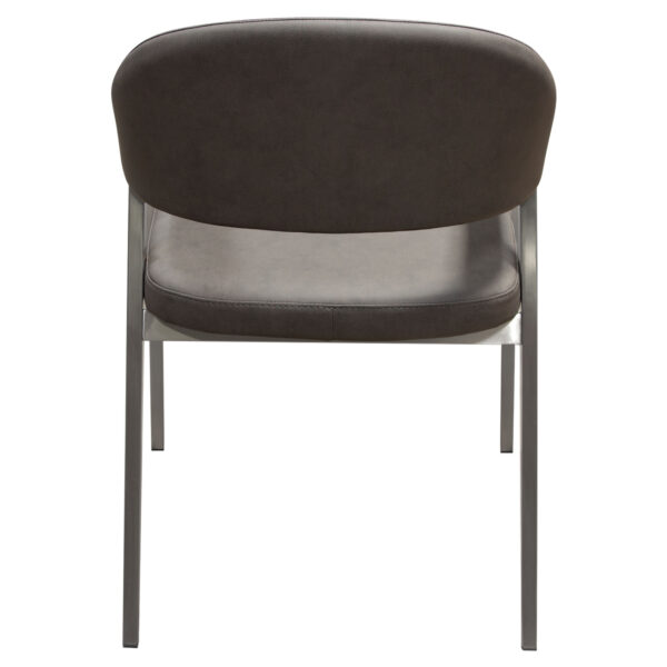 Gray Brushed Stainless Steel Adele Dining Chair By Diamond Sofa 11