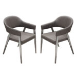 Gray Brushed Stainless Steel Adele Dining Chair By Diamond Sofa 14