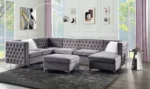 Jaszira Modular – Wedge in Gray Velvet 57374 by ACME Luxury Living Room Furniture Mobilia Cleopatra 17 Jaszira Modular – Wedge in Gray Velvet 57374 by ACME 17
