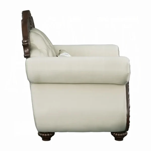 Pierce Chair with Pillow in Beige Fabric By ACME - Image 3