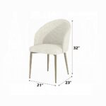 Cora White Fabric Side Chair DN04297 By ACME 20