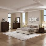 Arden Beige Fabric Bed BD03910F By ACME 20