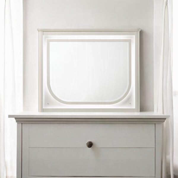Laveda Pearl White Mirror with LED BD03794 By ACME 10