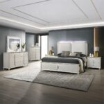 Laveda Gray Boucle Bed w/LED By ACME 14