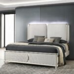 Laveda Gray Boucle Bed w/LED By ACME 11