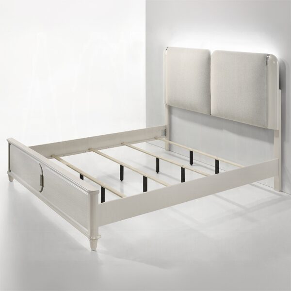Laveda Gray Boucle Bed w/LED By ACME 8