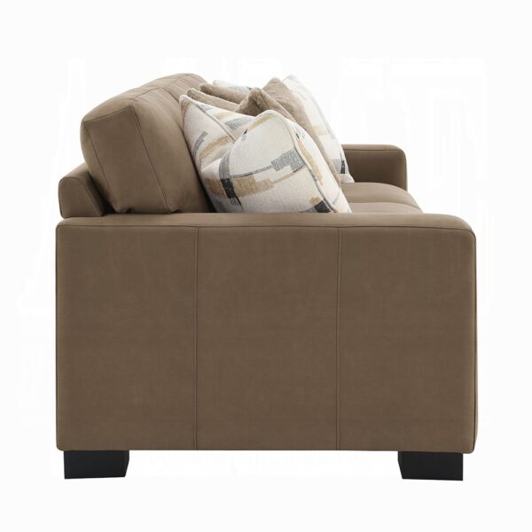 Darya Brown Suede Fabric Sofa w/4 Pillows LV04530 By ACME 12