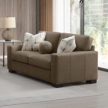 Darya Brown Suede Fabric Loveseat w/3 Pillows LV04531 By ACME