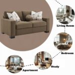 Darya Brown Suede Fabric Loveseat w/3 Pillows LV04531 By ACME Luxury Loveseats Mobilia Cleopatra 19 Darya Brown Suede Fabric Loveseat w/3 Pillows LV04531 By ACME 19