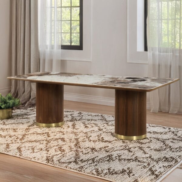 Willene Walnut Dining Table with Ceramic Top DN03305 By ACME 9
