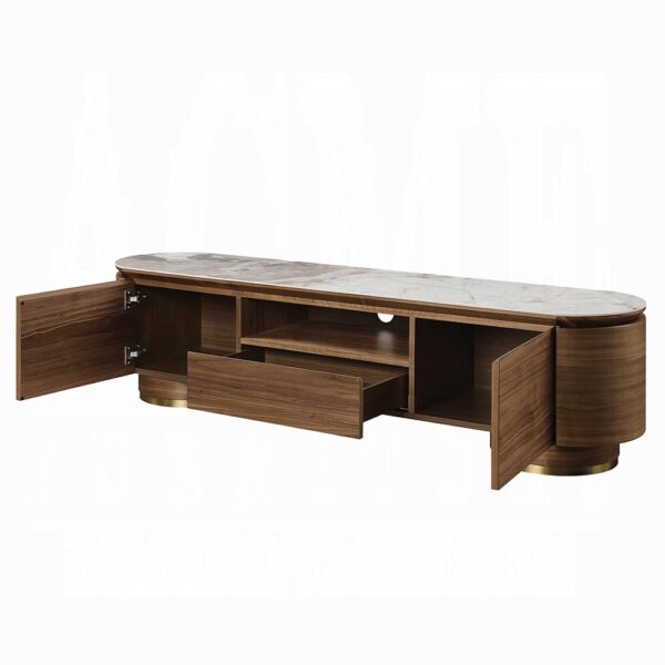 Willene Walnut TV Stand with Ceramic Top LV03158 By ACME 8
