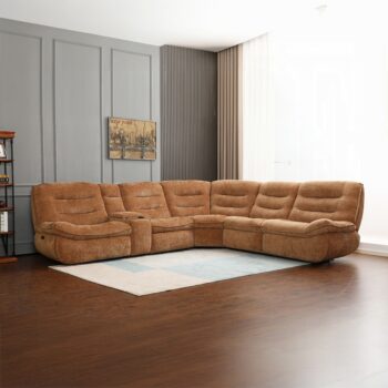 Emmy Power Motion Orange Chenille Sectional Sofa LV04650 By ACME