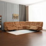 Emmy Power Motion Orange Chenille Sectional Sofa LV04650 By ACME Sectional Sofas Mobilia Cleopatra 24 Emmy Power Motion Orange Chenille Sectional Sofa LV04650 By ACME 24