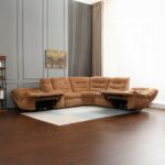 Emmy Power Motion Orange Chenille Sectional Sofa LV04650 By ACME Sectional Sofas Mobilia Cleopatra 26 Emmy Power Motion Orange Chenille Sectional Sofa LV04650 By ACME 26