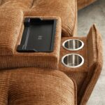 Emmy Power Motion Orange Chenille Sectional Sofa LV04650 By ACME Sectional Sofas Mobilia Cleopatra 28 Emmy Power Motion Orange Chenille Sectional Sofa LV04650 By ACME 28