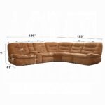 Emmy Power Motion Orange Chenille Sectional Sofa LV04650 By ACME Sectional Sofas Mobilia Cleopatra 32 Emmy Power Motion Orange Chenille Sectional Sofa LV04650 By ACME 32