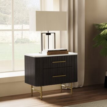 Clayten Espresso Nightstand with Marble Top BD04093 By ACME