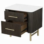 Clayten Espresso Nightstand with Marble Top BD04093 By ACME Luxury Bedroom Nightstands Mobilia Cleopatra 26 Clayten Espresso Nightstand with Marble Top BD04093 By ACME 26