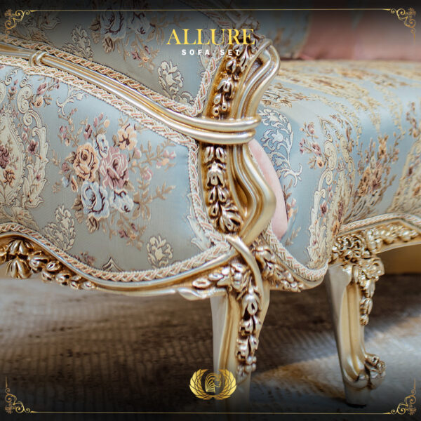 4pcs Handmade Silver Champaign Allure Sofa Set 12