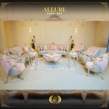 4pcs Handmade Silver Champaign Allure Sofa Set