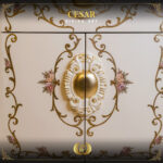 Handmade Cesar Cream Gold Dining Buffet 10
