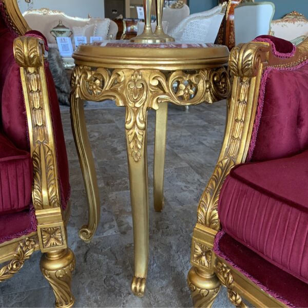 Handmade Red King End Table 4