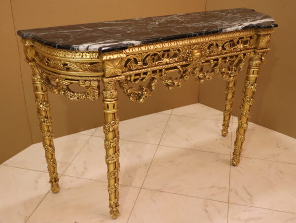 Handmade Cleopatra Gold in Green Console Table 4