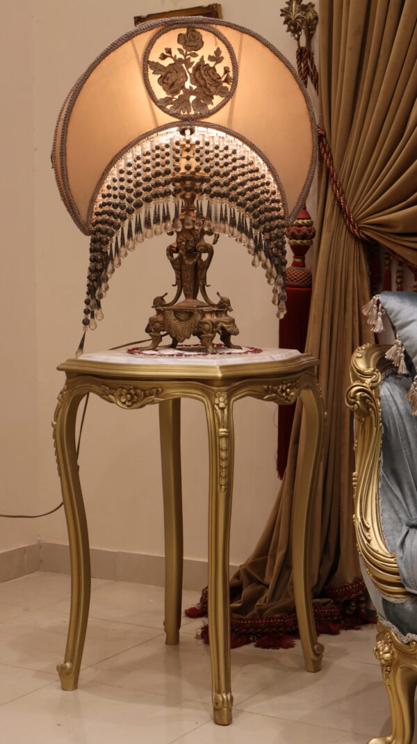 Handmade Azure Gray Gold End table 4