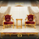 Handmade Gold Maroon Legacy Sofa Set 14