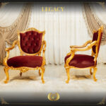 Handmade Gold Maroon Legacy Chair 16