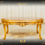 Handmade Gold Maroon Coffee Legacy Table 9