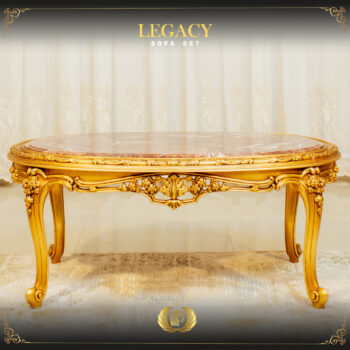 Handmade Gold Maroon Coffee Legacy Table