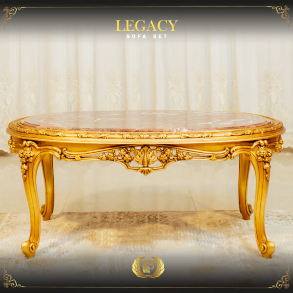 Handmade Gold Maroon Coffee Legacy Table 6