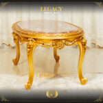 Handmade Gold Maroon Coffee Legacy Table 10