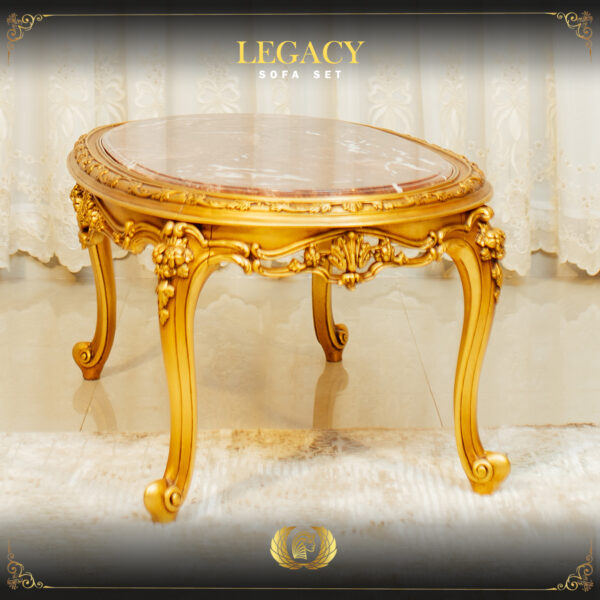 Handmade Gold Maroon Coffee Legacy Table 7
