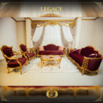 Handmade Gold Maroon Legacy Sofa Set 12