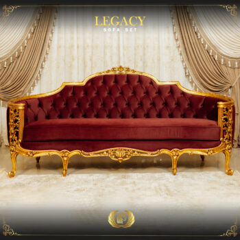 Handmade Gold Maroon Legacy Sofa