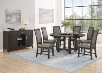 D2028 Dark Finish Wood 5PC Dining Set By McFerran