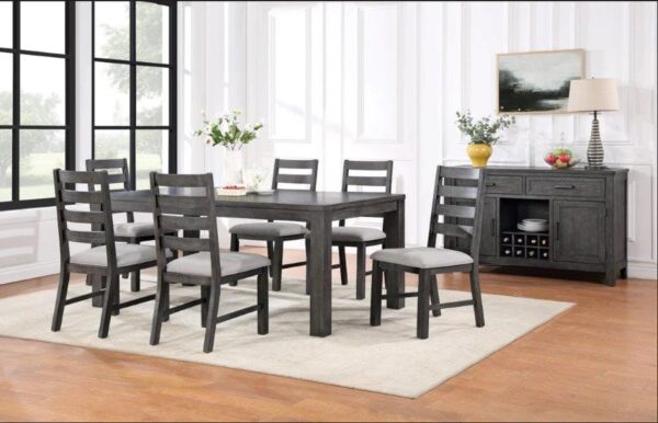D5800 Solidwood Gray Dining Set 7PC by McFerran 4