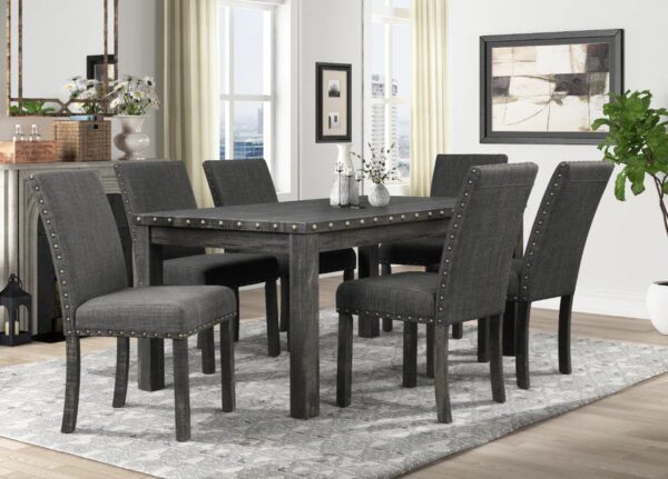 D806 Modern Gray Dining 7pc set By McFerran 4
