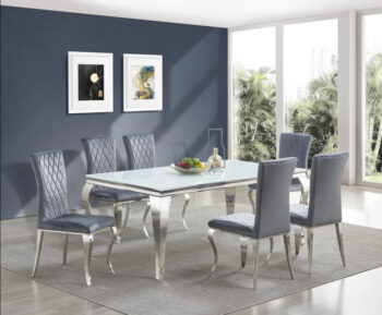 D1002 Modern Grey Dining Set 7PC By Mcferran