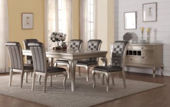 D508 Tufted Gray Dining Set 7PC By McFerran